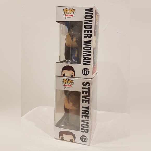 Wonder Woman #177 and Steve Trevor #173 DC FunKo Pop - Picture 2 of 6